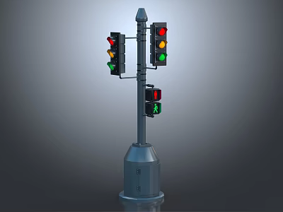 Modern Floor Lamp Furniture With Multiple Light Fixtures And Metal Pole 3d model