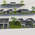 elevated section overpass section high-speed elevated section 3d model