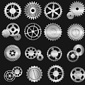 Industrial wind technology gear pinion mechanical metal gear hardware mechanical parts industrial pendant 3d model