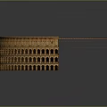 Ancient Roman Colosseum Architectural Model With Circular Arches And Layered Structure