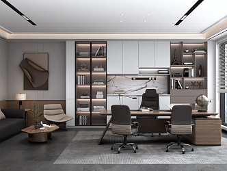 Modern Office Manager Room 3d model