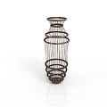 Decorative Metal Wire Vase With Woven Spiral Design For Home Decoration