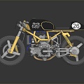 Modern Motocross Motorcycle Two-wheeled Motorcycle 3d model