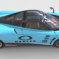 Blue DAHLEY Sports Car With Sleek Design And Aerodynamic Body Shape