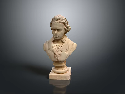 Classic Style Medical Teaching Bust Model For Anatomical Study And Education 3d model