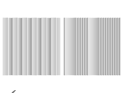 Modern Striped Wall Design With Vertical Lines And Textured Surface 3d model