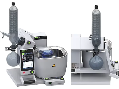 Industrial Equipment Rotary Evaporator With Digital Control Panel Rotating Flask And Condenser 3d model