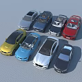 Various Colored Cars Including Sedans And SUVs Of Different Models Arranged Together