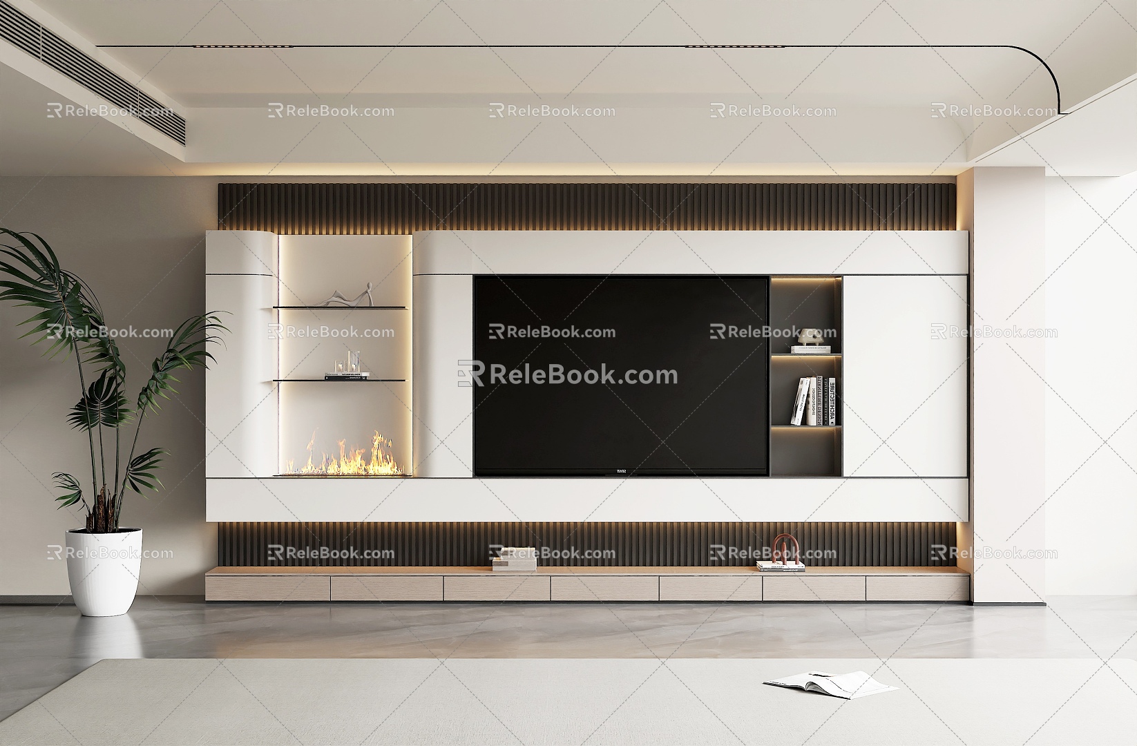 Modern Living Room TV Background Wall Living Room TV Background Wall TV Wall TV Cabinet 3d model