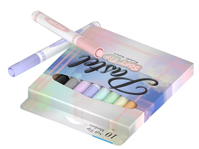 EASY SHADOW Pen Set With 10 Assorted Vibrant Colors For Art And Writing Projects 3d model