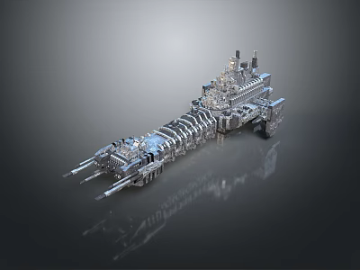 Battleship Space Battleship Science Fiction Battleship Space Mothership Alien Mothership Science Fiction Mothership Mothership 3d model