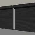 Modern Metal Roller Shutters With Textured And Striped Panel Design