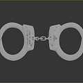 Iron shackles, metal handcuffs, shackles, daily necessities 3d model