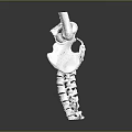 Detailed White Human Pelvis and Spine Anatomical 3D Model Structure 3d model