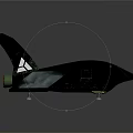 Futuristic Concept Aircraft With Unique Wing Design Sleek Geometric Structure Dark Blue Exterior