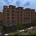 Traditional Chinese Style Townhouse Exterior With Multiple Floors Balconies And Lush Greenery