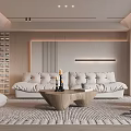 Quiet Living Room Sofa Lazy Sofa Floor Lamp Ornaments 3d model