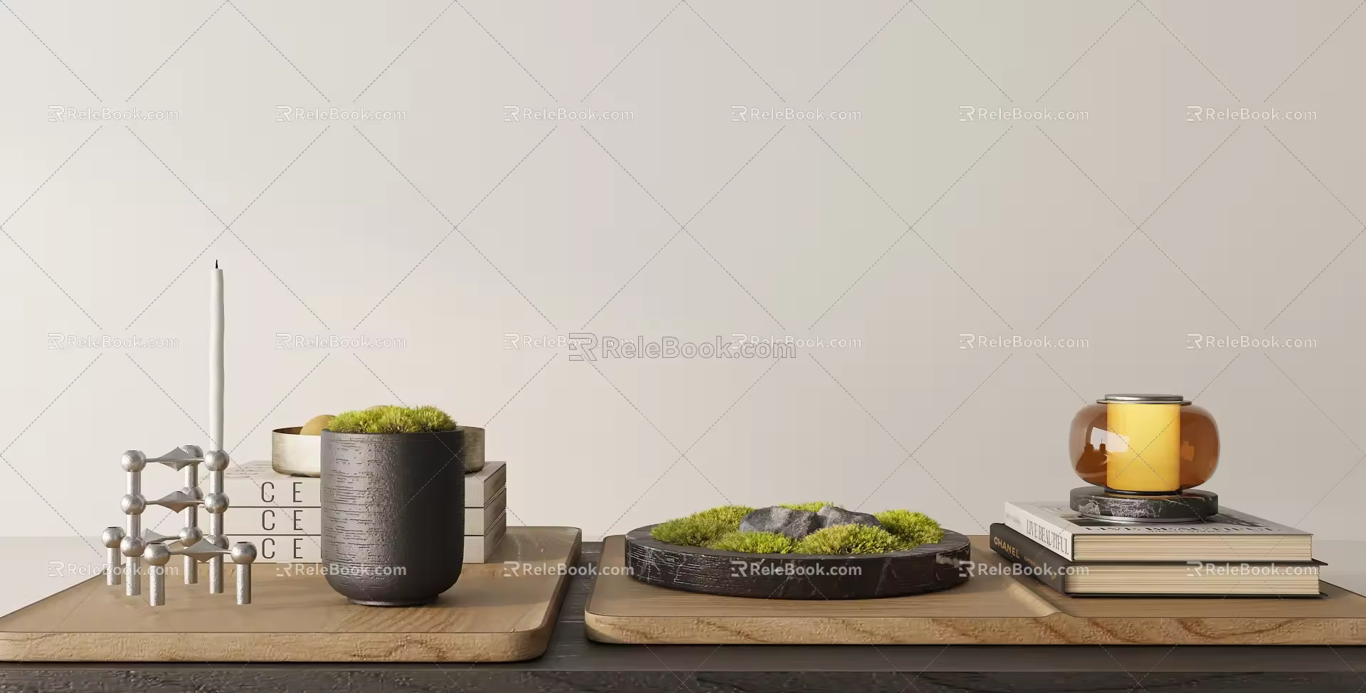 Modern ornaments combination 3d model