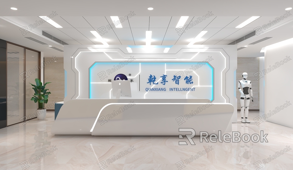 Science and technology wind bar background wall model