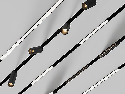 Sleek Modern Downlights and Spotlights for Indoor Lighting with LED Lamps and Adjustable Features 3d model