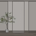 Modern glass screen partition Changhong glass 3d model