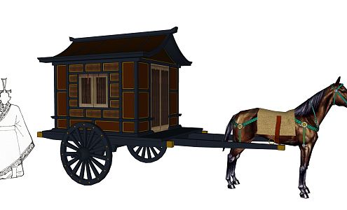 Chinese carriage 3d model