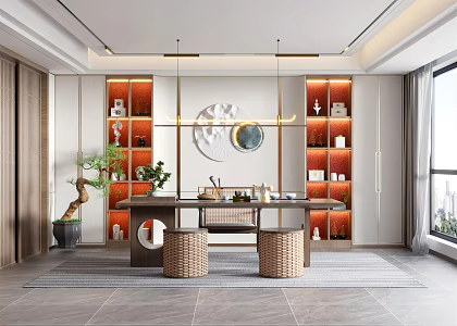 New Chinese Tea Room 3d model