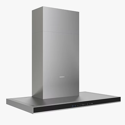 Sleek Stainless Steel Siemens Kitchen Range Hood With Flat Base Design 3d model