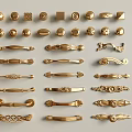Golden Furniture Handles With Various Designs And Styles For Cabinet And Drawer Decoration