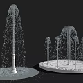 Modern Decorative Fountain Featuring Multiple Water Jets And Dynamic Flow Patterns 3d model