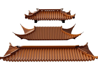 Chinese-style eaves construction roof corner roof corner roof model