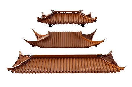 Chinese-style eaves construction roof corner roof corner roof 3d model