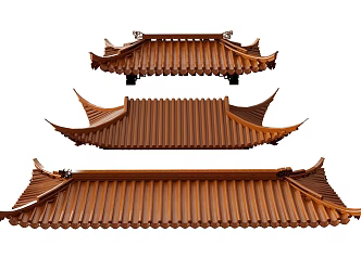 Chinese-style eaves construction roof corner roof corner roof 3d model