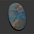 Unique Oval Shaped Vibrant Blue Red Brown Polished Natural Gemstone Jewelry