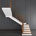 Modern Staircase Designs With Wooden Metal Railings White Steps And Gray Walls