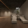 Modern Home Theater Room Interior Design With Recliner Seats And Surround Sound System