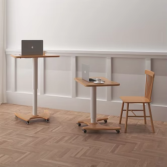 Modern Workbench Chair Solid Wood Log Color Workbench 3d model