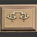 Traditional Wooden Cabinet Furniture With Double Doors Decorative Patterns And Top Ornamental Design
