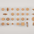 New Chinese Handle Hardware Handle Combination 3d model