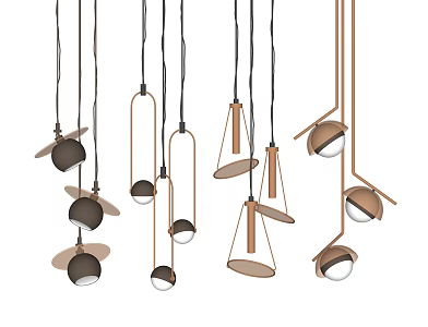 Modern Chandelier Metal Chandelier Glass Chandelier 3d model