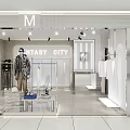 Stylish Clothing Store Featuring Trendy Jackets And Fashion Mannequins In Modern Window