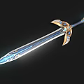 Long Sword Science Fiction Long Sword Magic Weapon 3d model