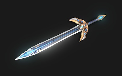 Long Sword Science Fiction Long Sword Magic Weapon 3d model