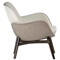 Modern Leather Dining Chairs With Curved Backrest And Sturdy Wooden Legs Design