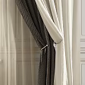 Elegant Home Curtains With Sheer Layers Brown And Beige Tones For Window Light