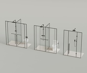 Modern shower bathroom 3d model