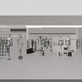 Modern Clothing Store Interior With Mannequins Hanging Clothes And Green Plants