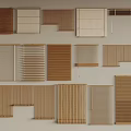Venetian Blinds Display with Various Wooden Styles and Neutral Tones for Home Decor