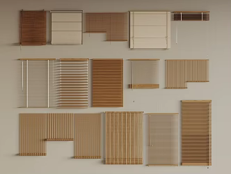 New Chinese Bamboo Blinds Roller Blinds 3d model
