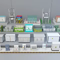 Distribution box distribution box facade decoration 3d model